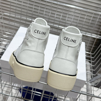 MID LOW LACE-UP ALAN SNEAKERS WITH TRIOMPHE PATCH IN CALFSKIN OPTIC WHITE