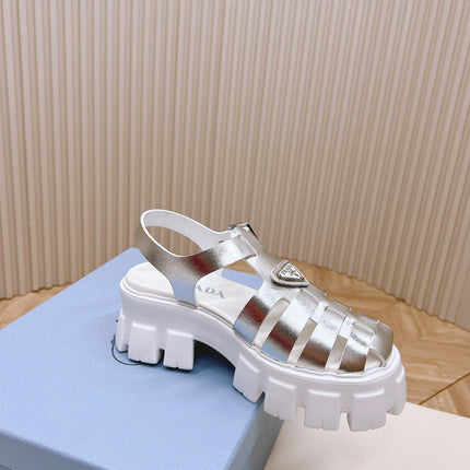 Pra Rubber Monolith Sandals 55 Silver White