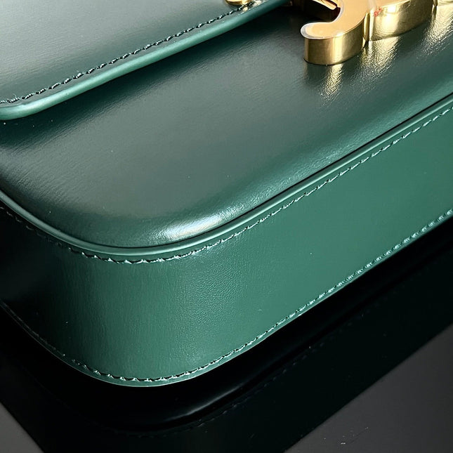 TRIOMPHE 20 DARK GREEN CALFSKIN