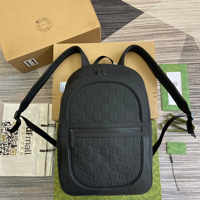 GG BACKPACK 34 IN BLACK CALFSKIN