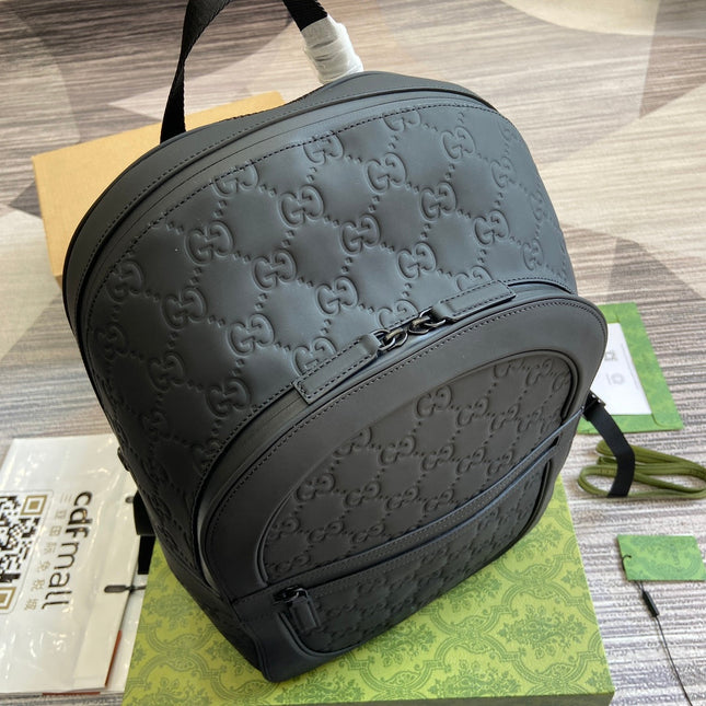 GG BACKPACK 34 IN BLACK CALFSKIN