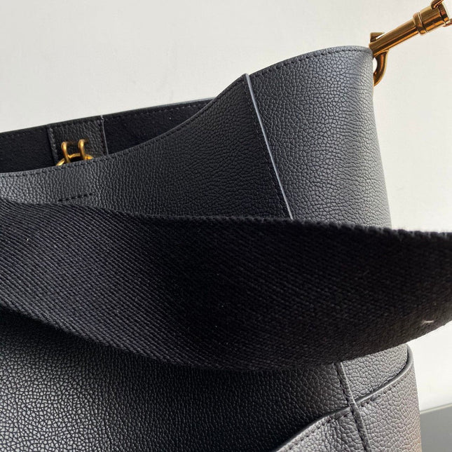 SANGLE SEAU BUCKET 33 BAG BLACK CALFSKIN