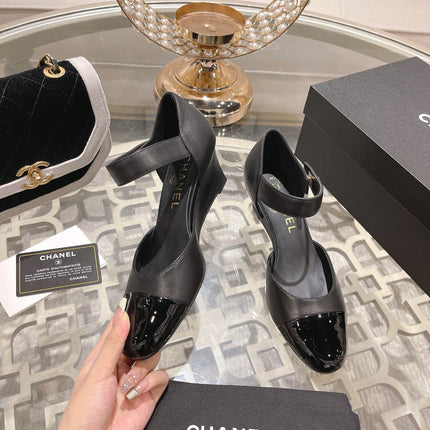 cc ballet 6cm black wedge heel