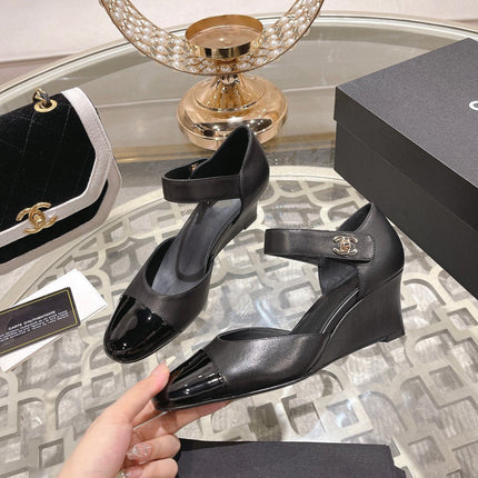 cc ballet 6cm black wedge heel