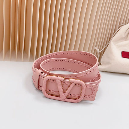 Vlogo Pink Leather Buckle 40mm Pink