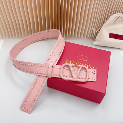 Vlogo Pink Leather Buckle 40mm Pink