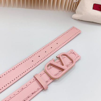 Vlogo Pink Leather Buckle 40mm Pink