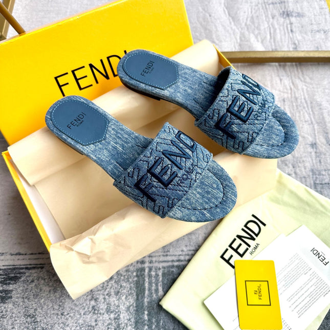 FF 5 Denim Canvas Slide