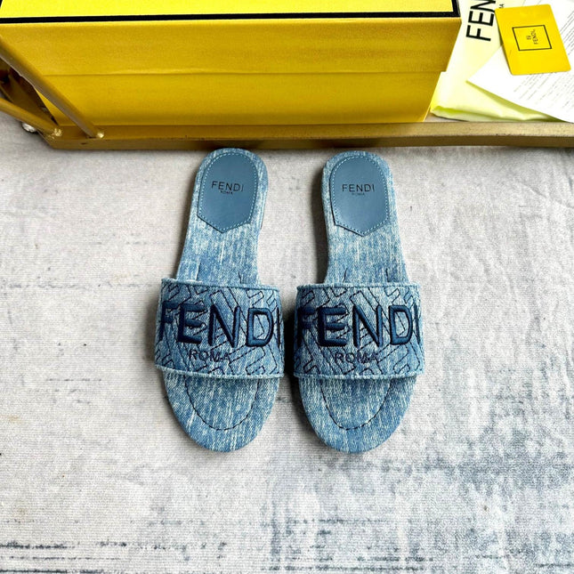 FF 5 Denim Canvas Slide