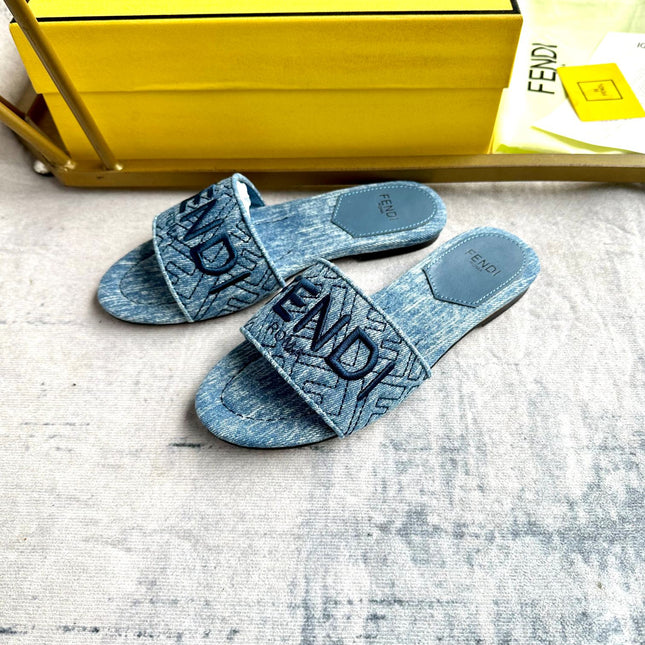 FF 5 Denim Canvas Slide