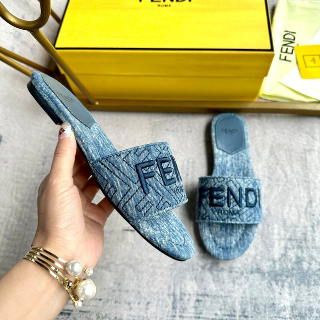 FF 5 Denim Canvas Slide