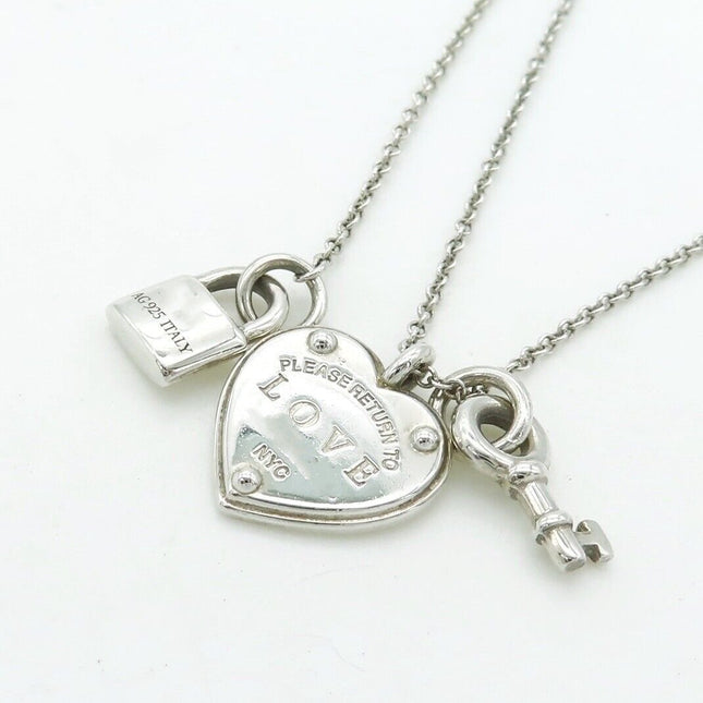 LOVE HEART TAG KEY NECKLACE
